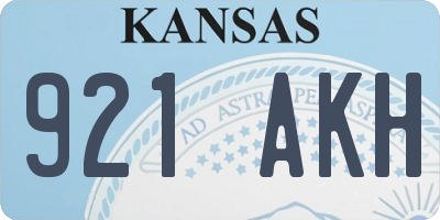 KS license plate 921AKH