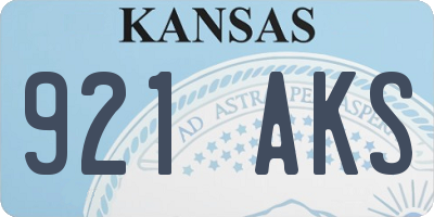 KS license plate 921AKS