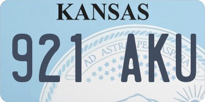 KS license plate 921AKU