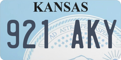 KS license plate 921AKY