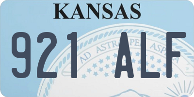 KS license plate 921ALF