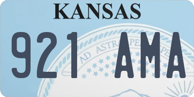 KS license plate 921AMA
