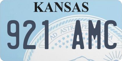 KS license plate 921AMC