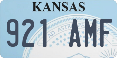 KS license plate 921AMF