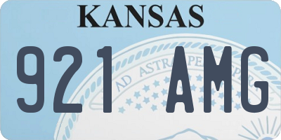 KS license plate 921AMG
