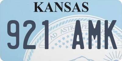 KS license plate 921AMK