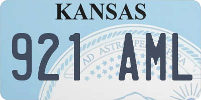 KS license plate 921AML