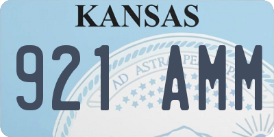 KS license plate 921AMM