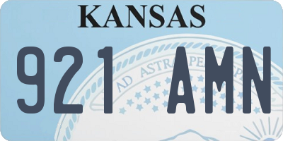 KS license plate 921AMN