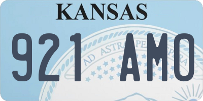 KS license plate 921AMO