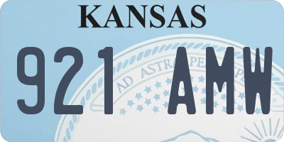 KS license plate 921AMW
