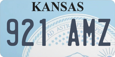 KS license plate 921AMZ