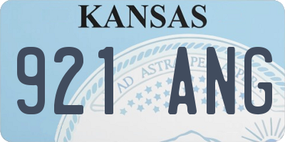 KS license plate 921ANG