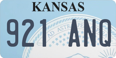 KS license plate 921ANQ