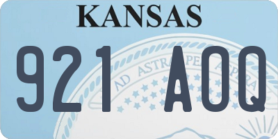 KS license plate 921AOQ
