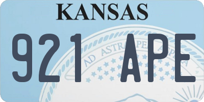 KS license plate 921APE