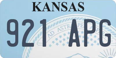KS license plate 921APG