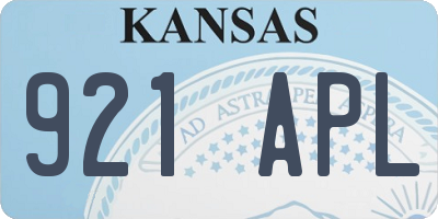 KS license plate 921APL