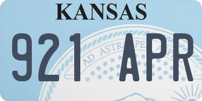 KS license plate 921APR