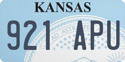 KS license plate 921APU