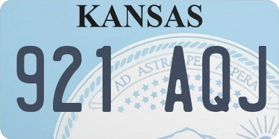 KS license plate 921AQJ