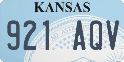 KS license plate 921AQV