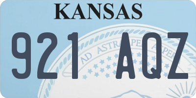 KS license plate 921AQZ