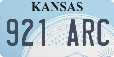 KS license plate 921ARC