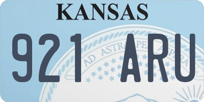 KS license plate 921ARU