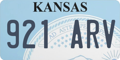 KS license plate 921ARV
