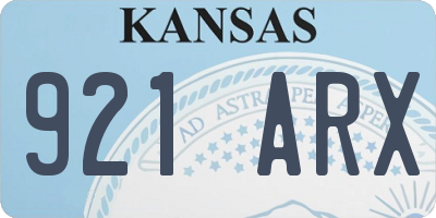 KS license plate 921ARX