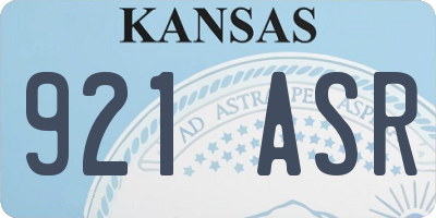 KS license plate 921ASR