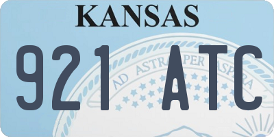 KS license plate 921ATC