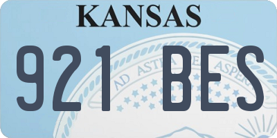 KS license plate 921BES