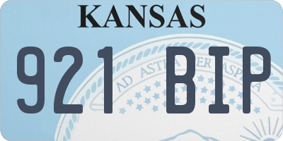 KS license plate 921BIP