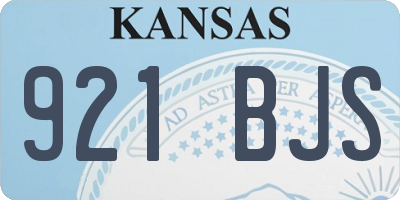KS license plate 921BJS