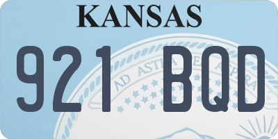 KS license plate 921BQD