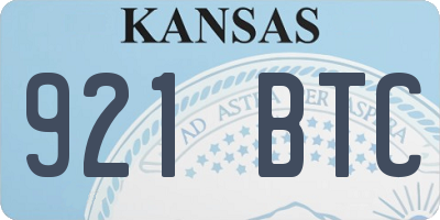 KS license plate 921BTC