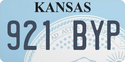 KS license plate 921BYP