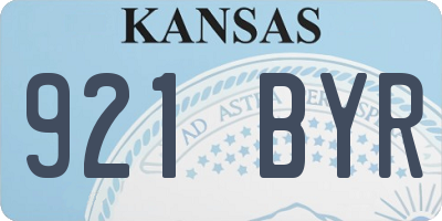 KS license plate 921BYR