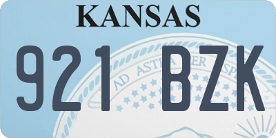 KS license plate 921BZK