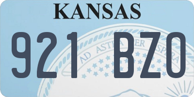 KS license plate 921BZO