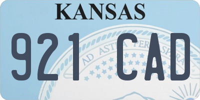 KS license plate 921CAD