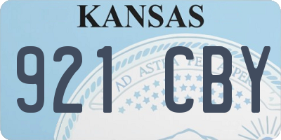 KS license plate 921CBY