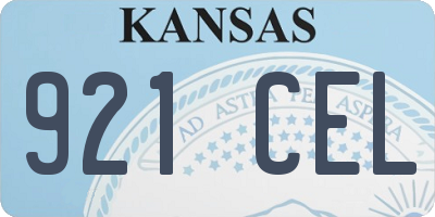 KS license plate 921CEL