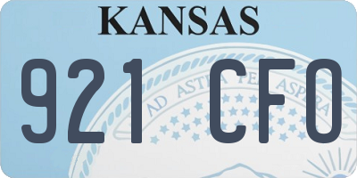 KS license plate 921CFO