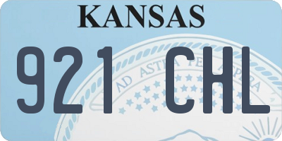 KS license plate 921CHL