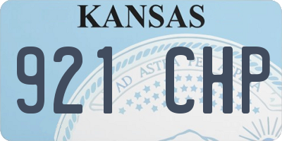 KS license plate 921CHP