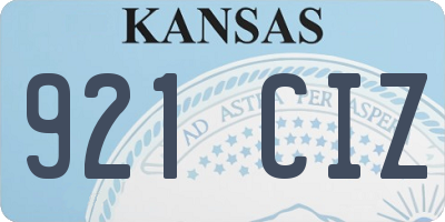 KS license plate 921CIZ