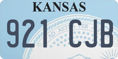 KS license plate 921CJB